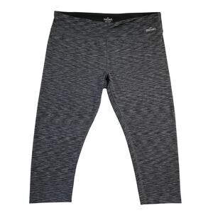 Spalding Women Activewear Pants XL Gray Yoga Legging 19" Inseam Capri 32” Waist
